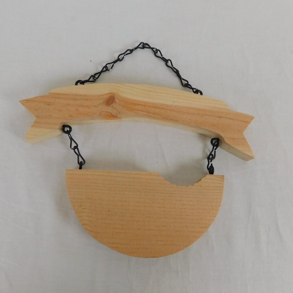 Unfinished Wood Sign Plaque Banner Watermelon Chain Hanging DIY Ready to Paint